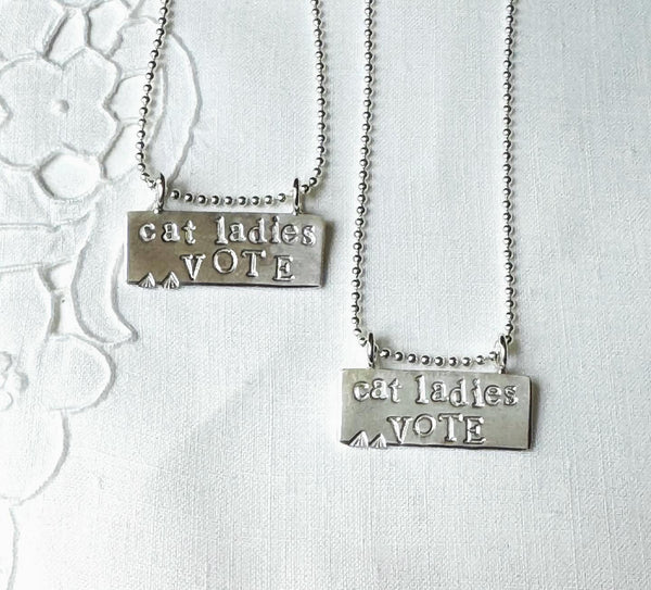 cat ladies VOTE necklace