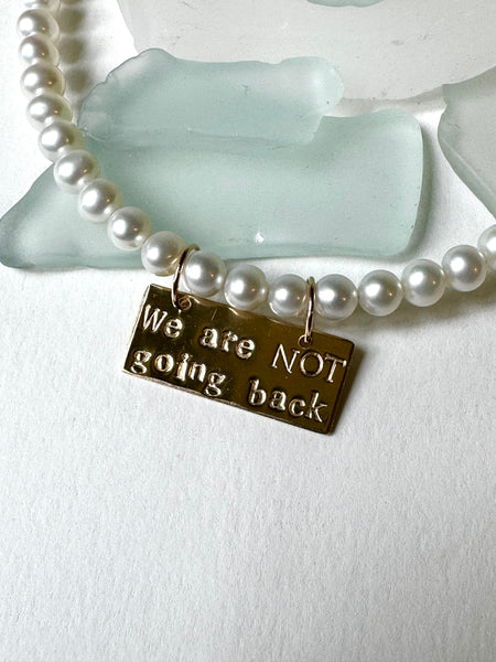 We are NOT going back 14k goldfill with pearls necklace
