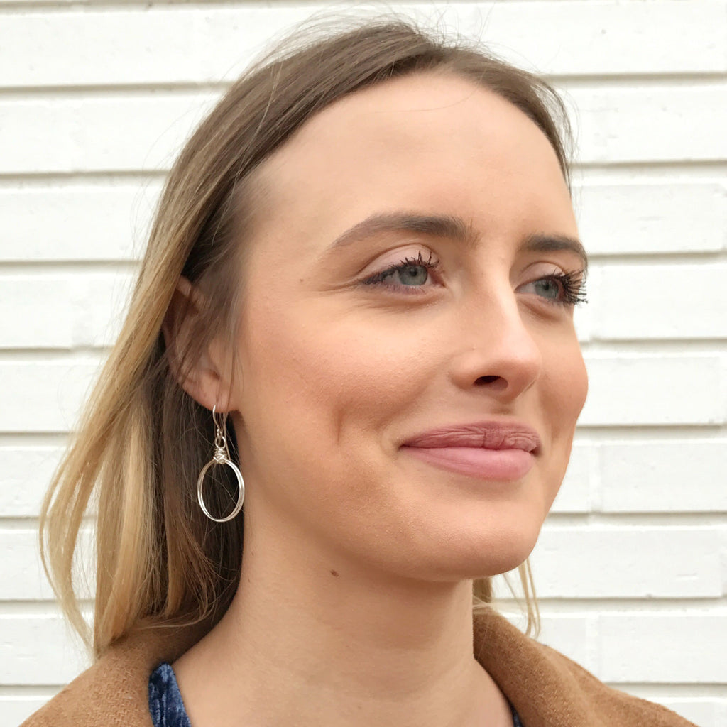 Argentium silver Twizzle Earrings